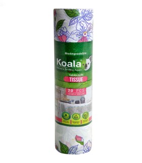 سفره یکبار مصرف کاغذی کوالا Koala طرح گل بنفشه رول 10 متری