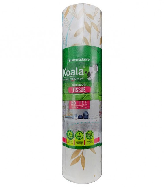 سفره یکبار مصرف کاغذی کوالا Koala طرح گل پاییز رول 10 متری