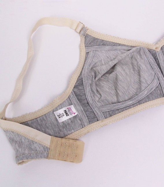 سوتین نخی (ملانژ) پانیذ Paniz کد 66363 کرم