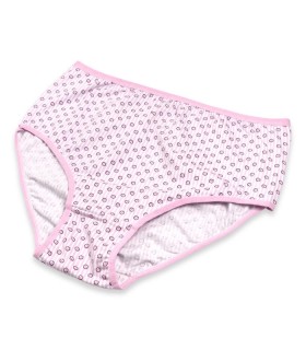 شورت زنانه اسلیپ نخی فاق بلند Adak آداک کد 137 طرح شکوفه صورتی